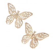 Article Décoration à disperser en métal mini papillons doré 3cm 50 pcs