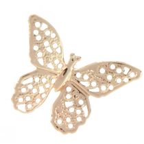 Article Décoration à disperser en métal mini papillons doré 3cm 50 pcs