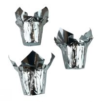 Article Mini jardinière argent emballage cadeau Ø4,5cm H7cm 8 pcs