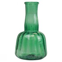 Mini vase en verre vase à fleurs vert Ø8,5cm H15cm