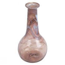Mini vase en verre vase à fleurs violet Ø7,5cm H15cm