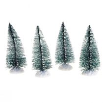 Article Mini décoration de sapin de Noël enneigé 10cm 4pcs