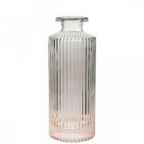 Mini vase verre bouteille déco marron clair retro Ø5cm H13.5cm