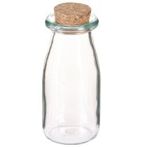 Article Mini vases en verre avec bouchon en liège H13.5cm Ø5.5cm 6pcs