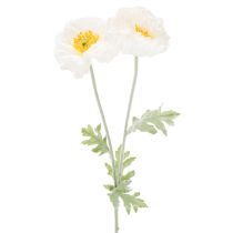 Article Kunstblume Pavot Blanc Tige Longue 78cm Lot de 3