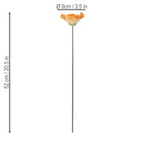 Article Sculptures de coquelicots en céramique, fleurs au design artistique pour le jardin, 52 cm, lot de 2