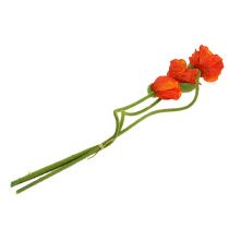Article Coquelicots fleurs artificielles artificielles orange 58cm–74cm 3pcs