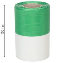 Article Ruban décoratif vert et blanc 150 mm - 25 m - Finition moirée