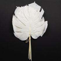 Article Feuilles de Monstera blanchies décoratives pour fenêtre H40cm 5 pcs