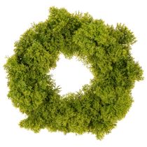 Article Couronne décorative en mousse artificielle verte 28 cm pour table ou porte