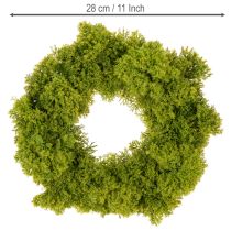 Article Couronne décorative en mousse artificielle verte 28 cm pour table ou porte