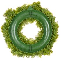 Article Couronne décorative en mousse artificielle verte 28 cm pour table ou porte