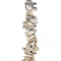 Article Guirlande de coquillages, décoration maritime, été, collier coquillages couleurs naturelles L130cm