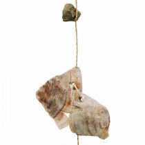Article Guirlande de coquillages avec pierres nature 100cm