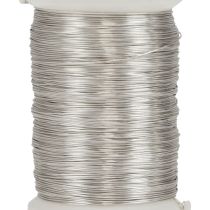 Fil de fleuriste fil de myrte fil décoratif argent 0,30mm 100g 3pcs