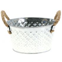 Article Bol en zinc bol décoratif en métal avec anse en corde Ø22cm H12cm