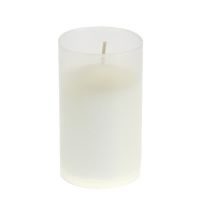 Recharge bougie pour photophore funéraire blanc H10cm 12 pcs