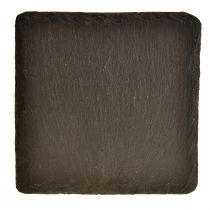 Article Sous-verres carrés en ardoise naturelle noir 10×10cm 6 pcs
