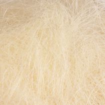 Article Herbe de sisal en fibres naturelles pour l&#39;artisanat Herbe de sisal blanc crème 500g