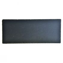Article Assiette en ardoise naturelle plateau en pierre rectangulaire noir 35×15cm 3pcs