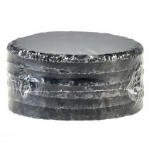 Article Sous-verres ronds en ardoise naturelle noir Ø10cm 6 pcs