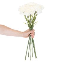 Article Kleur : rose, Matériau : polyester et plastique - Lot de 8 œillets artificiels de 56 cm pour compositions florales