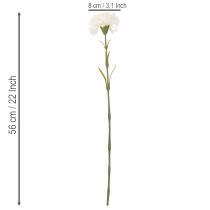 Article Kleur : rose, Matériau : polyester et plastique - Lot de 8 œillets artificiels de 56 cm pour compositions florales