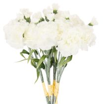 Article Kunstificiel bouquet d'œillets blancs 40 cm, 4 pièces