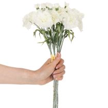 Article Kunstificiel bouquet d'œillets blancs 40 cm, 4 pièces