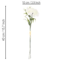 Article Kunstificiel bouquet d'œillets blancs 40 cm, 4 pièces