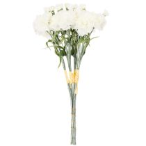 Article Kunstificiel bouquet d'œillets blancs 40 cm, 4 pièces