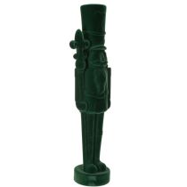 Article Nussknacker décoratif en velours vert 77 cm pour Noël