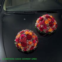 Article Base en mousse florale avec ventouse pour décorations de voiture, Ø 20 cm, lot de 2