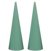 Article Mousse florale en forme de cône H50cm Ø15cm 2 pièces