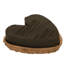 Article Cœur en mousse florale OASIS® Renewal® Biolit®, 18 cm, brun, pour compositions florales, lot de 2