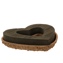 Article Mousse florale OASIS® Renewal® Biolit® en forme de cœur, 27 cm, marron, 2 pièces pour compositions florales