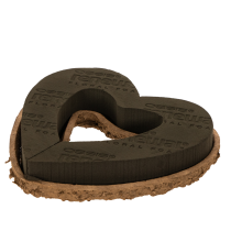 Article Mousse florale OASIS® Renewal® Biolit® en forme de cœur, 27 cm, marron, 2 pièces pour compositions florales
