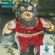 Figurine en mousse florale Teddy avec support 48,5cm x 42cm H5cm 1pc