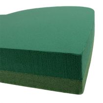 Article Matériau enfichable coeur en mousse florale vert 46cm x 45cm 2 pcs