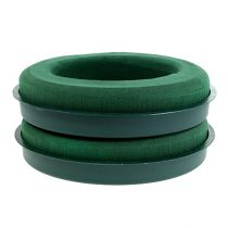 Article Anneau mousse floral avec bol vert Ø30cm H4.5cm 2 pcs
