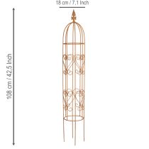 Article Treillis de jardin, support pour rosiers et autres plantes grimpantes, idéal pour l'aménagement paysager, 108 cm, lot de 2.