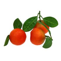 Mini orange avec feuille 5cm 8pcs