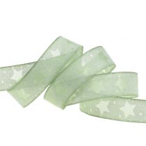 Ruban organza avec motif étoile 25mm 15m