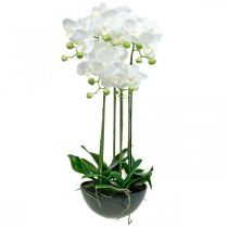 Orchidées artificielles en pot plante artificielle blanche 63cm
