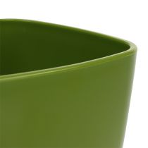 Article Pot à orchidées brillant Ø12,5cm vert olive, 1 pièce