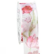 Article Ruban organza ruban mousseline perroquet tulipes rouge 40mm 18m