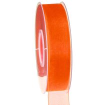 Article Ruban organza ruban cadeau ruban orange lisière 25mm 50m