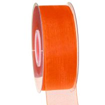 Article Ruban organza ruban cadeau ruban orange lisière 40mm 50m