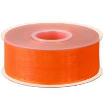 Article Ruban organza ruban cadeau ruban orange lisière 40mm 50m