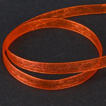 Article Ruban organza ruban cadeau ruban orange lisière 6mm 50m